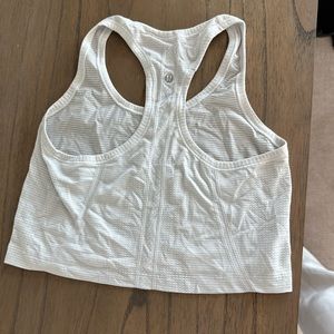 Lululemon White Switfly Crop Tank